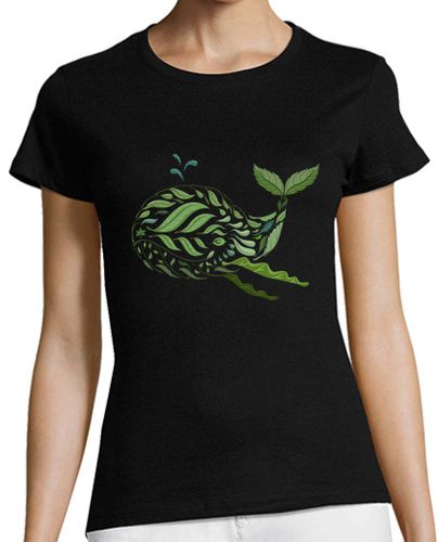 Camiseta mujer Ballena vegetal - latostadora.com - Modalova