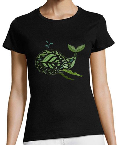 Camiseta Mujer Manga Corta Ballena vegetal laTostadora - latostadora.com - Modalova