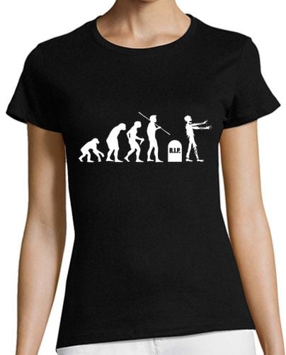 Camiseta Mujer Manga Corta Evolución Zombie laTostadora - latostadora.com - Modalova