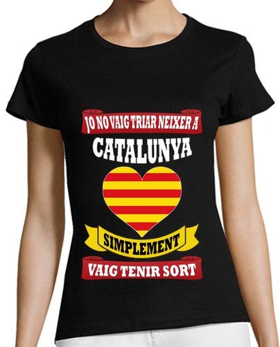 Camiseta Mujer Manga Corta Neixer Catalunya Sort laTostadora - latostadora.com - Modalova