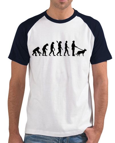 Camiseta Hombre Estilo Béisbol pastor alemán de la evolución laTostadora - latostadora.com - Modalova