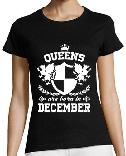 Camiseta Mujer Manga Corta las reinas nacen en diciembre laTostadora - latostadora.com - Modalova