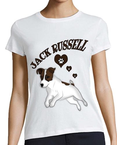 Camiseta Mujer Manga Corta jack russell corazones laTostadora - latostadora.com - Modalova