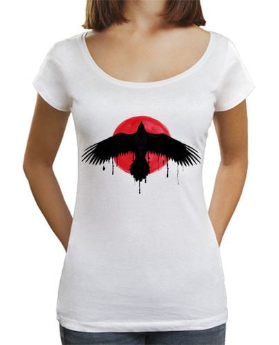 Camiseta Mujer Cuello Ancho Loose Fit Chloe Price Before the storm ink raven t laTostadora - latostadora.com - Modalova