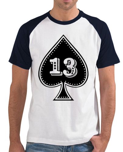 Camiseta As de picas número 13 negro - latostadora.com - Modalova
