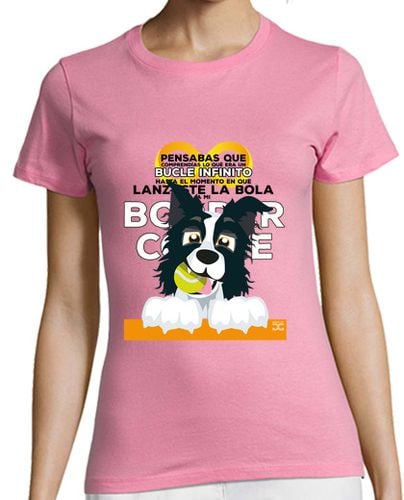 Camiseta mujer Bucle infinito - Border collie (M) laTostadora - latostadora.com - Modalova