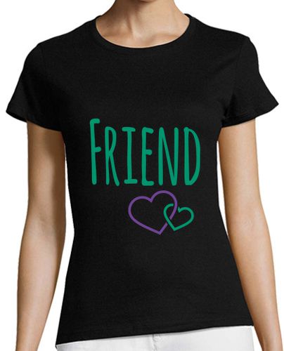 Camiseta Mujer Manga Corta Best Friend Heart laTostadora - latostadora.com - Modalova