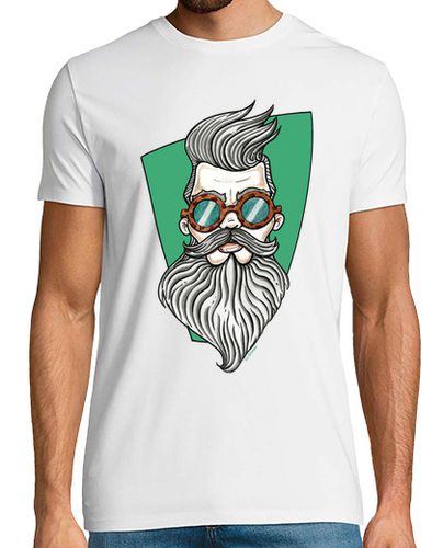 Camiseta Bearded Man (con fondo) - latostadora.com - Modalova