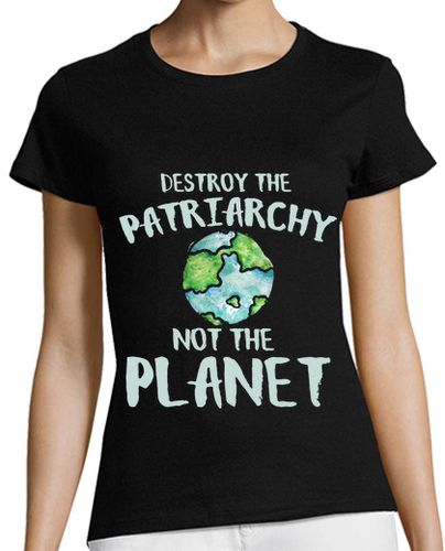Camiseta mujer destruir el patriarcado no el planeta - latostadora.com - Modalova