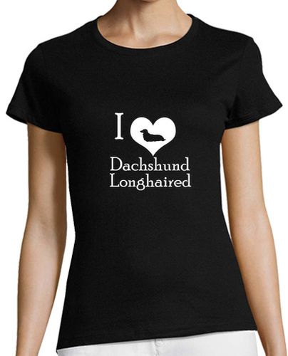 Camiseta mujer I love dachshund longhaired (W) - latostadora.com - Modalova