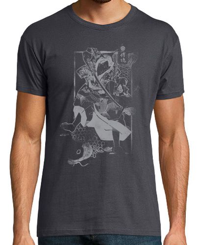 Camiseta Samurai y Carpa Grey - latostadora.com - Modalova