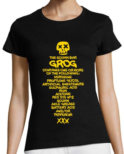 Camiseta mujer The Secret of Monkey Island: Grog recipe - latostadora.com - Modalova
