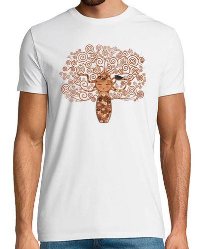 Camiseta Kokeshi El árbol de la vida estilo Klimt - latostadora.com - Modalova