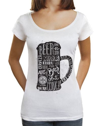 Camiseta Mujer Cuello Ancho Loose Fit Cerveza Internacional laTostadora - latostadora.com - Modalova