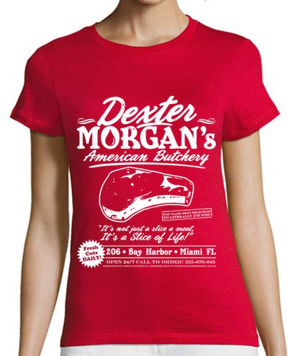 Camiseta mujer Dexter Morgan Carnicería Americana - latostadora.com - Modalova