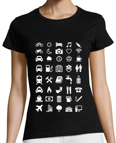 Camiseta Mujer Manga Corta Camiseta Emoticonos Viajeros laTostadora - latostadora.com - Modalova