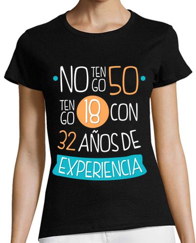 Camiseta mujer 50 años (Hombre, Mujer) Fondo Oscuro - latostadora.com - Modalova