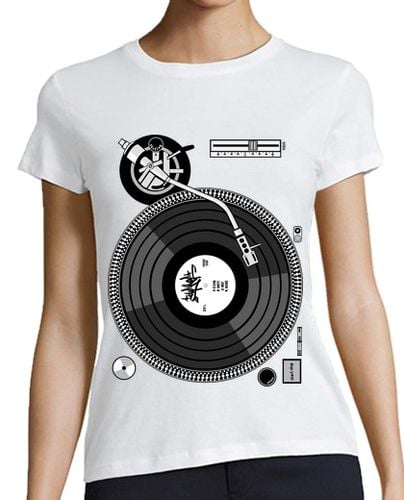 Camiseta Mujer Manga Corta Turntable - Plato (Hip Hop) laTostadora - latostadora.com - Modalova