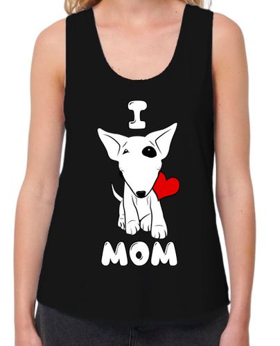 Camiseta mujer Bull terrier I LOVE MOM - latostadora.com - Modalova