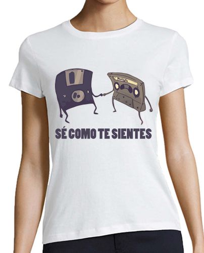 Camiseta mujer Cassette y Disquete - latostadora.com - Modalova