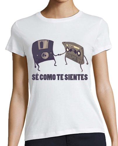 Camiseta Mujer Manga Corta Cassette y Disquete laTostadora - latostadora.com - Modalova