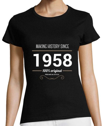 Camiseta mujer Making History since 1958 white - latostadora.com - Modalova