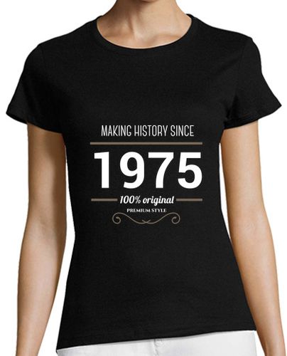 Camiseta mujer Making history 1975 white text - latostadora.com - Modalova