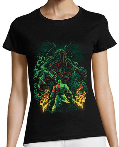 Camiseta mujer Cthulhu vs Kratos - latostadora.com - Modalova