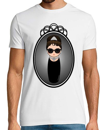 Camiseta Kokeshi Audrey Hepburn con gafas - latostadora.com - Modalova