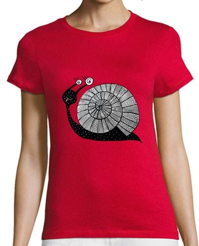 Camiseta Mujer Manga Corta caracol lindo de la historieta con los ojos espirales laTostadora - latostadora.com - Modalova