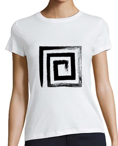 Camiseta mujer Espiral Cuadrada - Color Negro - latostadora.com - Modalova