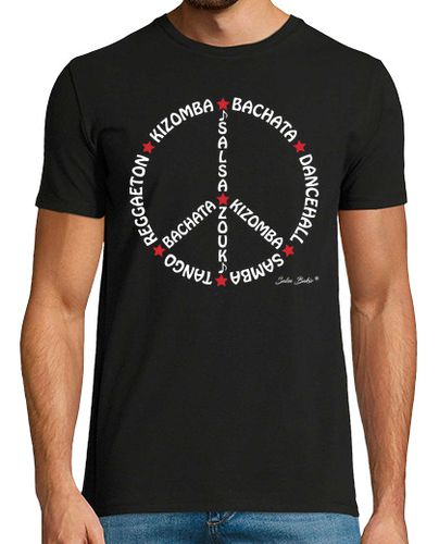 Camiseta la paz y el amor de cuello redondo blanco - latostadora.com - Modalova