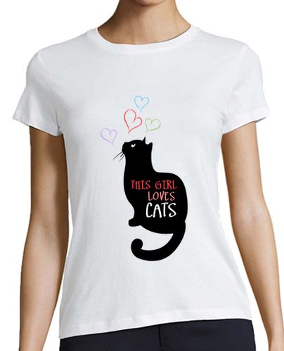 Camiseta Mujer Manga Corta esta chica ama gatos laTostadora - latostadora.com - Modalova