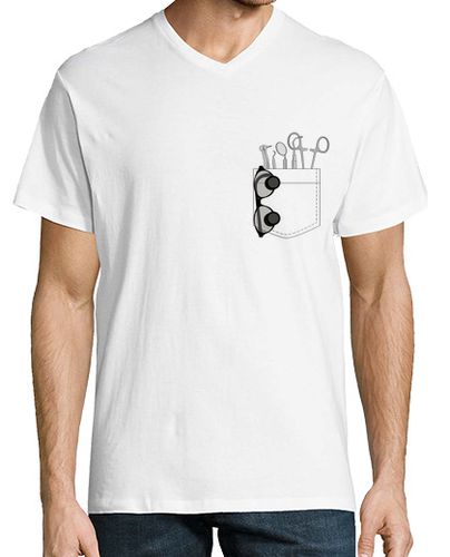 Camiseta Hombre Cuello Pico Bolsillo dentista laTostadora - latostadora.com - Modalova