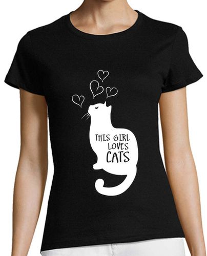 Camiseta Mujer Manga Corta This Girl Loves Cats laTostadora - latostadora.com - Modalova