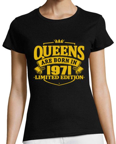 Camiseta Mujer Manga Corta las reinas nacen en 1971 laTostadora - latostadora.com - Modalova