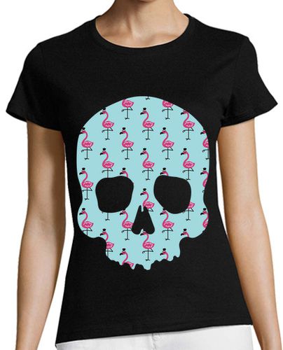 Camiseta mujer Skull Flamingos - latostadora.com - Modalova