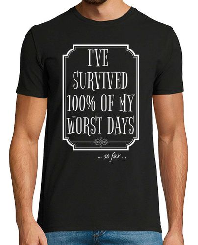 Camiseta he sobrevivido 100 de mis peores días - latostadora.com - Modalova