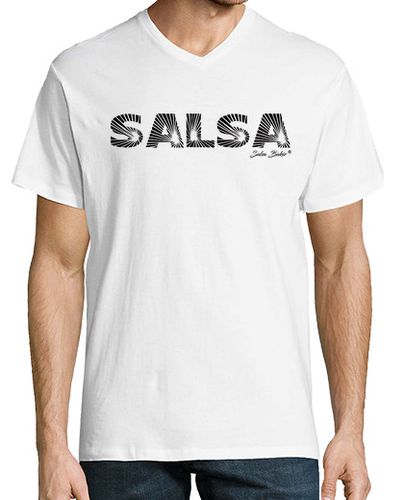 Camiseta Hombre Cuello Pico salsa láser collar negro v laTostadora - latostadora.com - Modalova