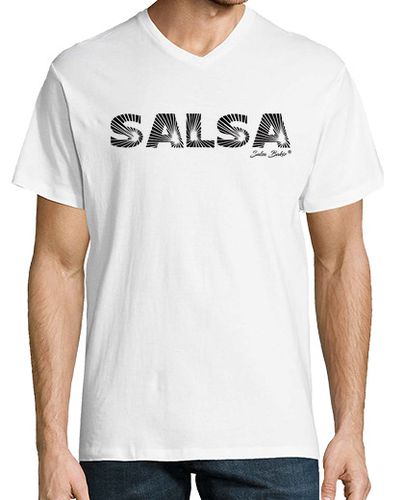 Camiseta salsa láser collar negro v - latostadora.com - Modalova