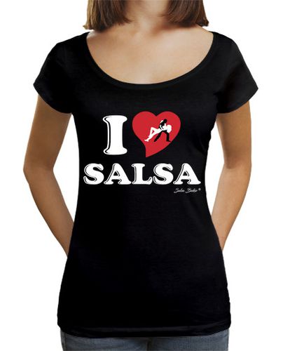 Camiseta mujer amo la salsa blanca de cuello ancho - latostadora.com - Modalova