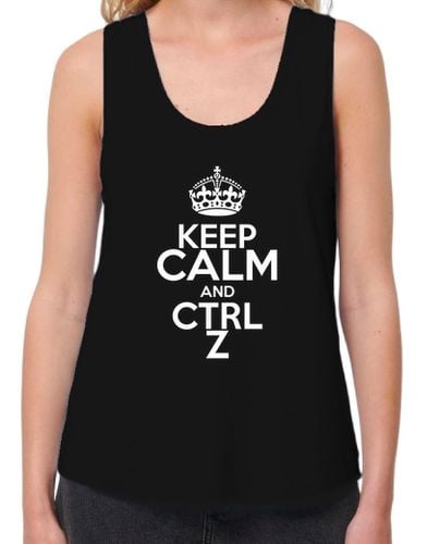 Camiseta Mujer Tirantes Loose Fit KEEP CALM en negro laTostadora - latostadora.com - Modalova