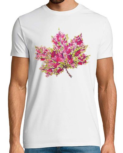 Camiseta Hombre Manga Corta bastante colorida acuarela otoño hoja laTostadora - latostadora.com - Modalova