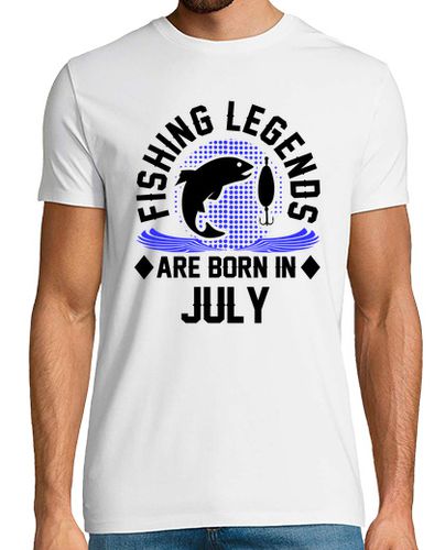 Camiseta las leyendas de la pesca nacen en julio - latostadora.com - Modalova
