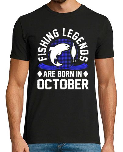 Camiseta Hombre Manga Corta las leyendas de la pesca nacen en octubre laTostadora - latostadora.com - Modalova