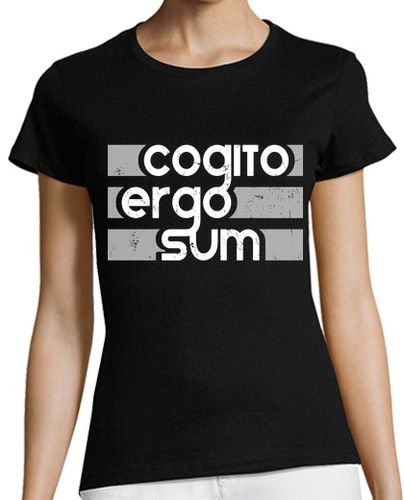 Camiseta Mujer Manga Corta Cogito Ergo Sum laTostadora - latostadora.com - Modalova