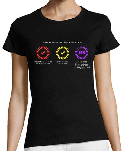 Camiseta mujer Instalando República 3.0 - latostadora.com - Modalova