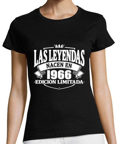 Camiseta mujer las leyendas nacen en 1966 - latostadora.com - Modalova