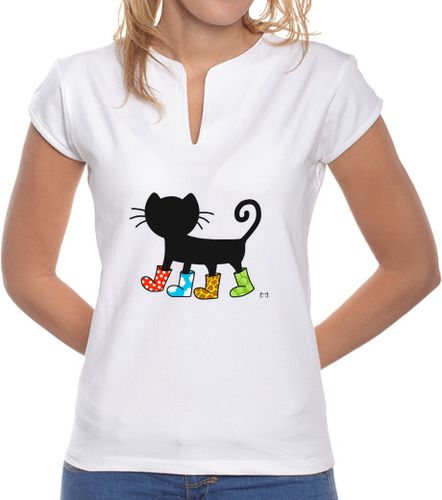 Camiseta mujer Gato con botas - latostadora.com - Modalova
