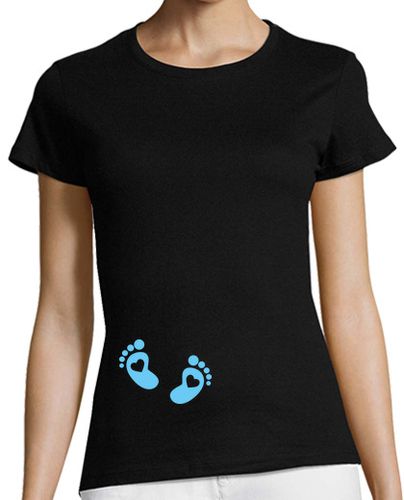 Camiseta mujer Piececitos Azules - latostadora.com - Modalova